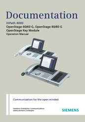 Siemens OpenStage 80/80 G Operation Manual