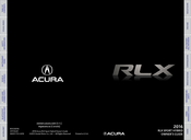 Acura RLX Sport Hybrid 2016 Owner's Manual