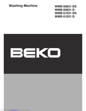 Beko WMB 60831 D User Manual