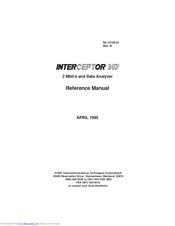 Telecommunications Techniques Corporation interceptor 147 Reference Manual