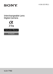 Sona alpha 77 ii ILCA-77M2Q Instruction Manual