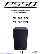 PSSO SUB-2180 User Manual