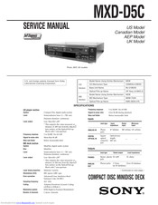 Sony MXD-D5C Service Manual