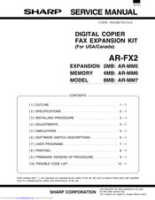 Sharp AR-FX2 Service Manual