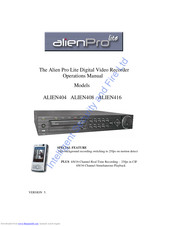 AlienPro ALIEN408 Operation Manual