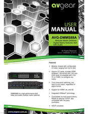 AVGear AVG-DMMS88A User Manual