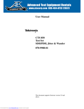 Tektronix CTS 850 User Manual