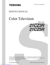 Toshiba 21CZ3R Service Manual