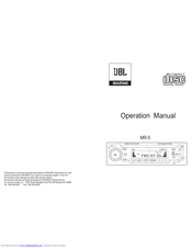 JBL MR-5 Operation Manual