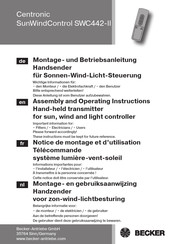 Centronic SunWindControl SWC442-II Assembly And Operating Instructions Manual
