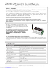 LED World WiFi-103 Installation Instructions Manual