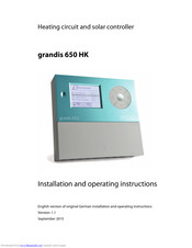 REGULA grandis 650 HK Installation And Operating Instructions Manual