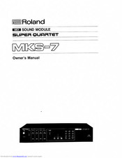 Roland super quartet mks-7 Owner's Manual