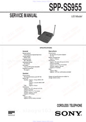 Sony SPP-SS955 - Cordless Telephone Service Manual