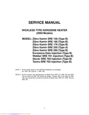 Zibro Kamin SRE 166 (Type B) Service Manual