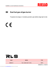 Riello RLS 120/EV MX TC FS2 Installation, Use And Maintenance Manual