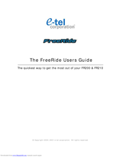 E-Tel freeride FR200 User Manual