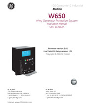 GE Multilin W650 Instruction Manual