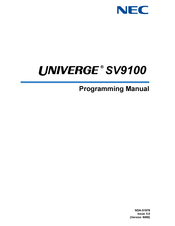Nec univerge SV9100 Programming Manual