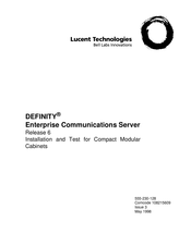 Lucent Technologies definity Installation Manual