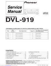 Pioneer Dvl 919 Manuals Manualslib