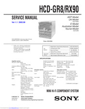 Sony HCD-GR8 Service Manual