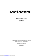 Metacom MC601 User Manual