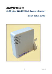 Solwise 3GWIFIMRW Quick Setup Manual