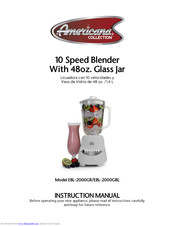 AMERICANA EBL-2000GBL Instruction Manual