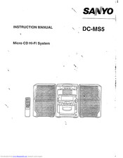 Sanyo Dc-MS5 Instruction Manual
