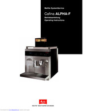 Melitta ALPHA-F Operating Instructions Manual