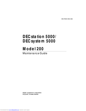 DEC DECstation 5000 Model 100 Series Maintenance Manual