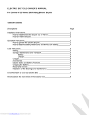 EG Vienna 250 Owner's Manual