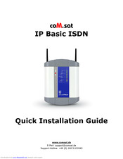 coM.sat IP Basic ISDN Quick Installation Manual