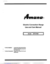 Amana ARTC7600 Use And Care Manual