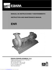 Ebara ENR Instruction And Maintenance Manual
