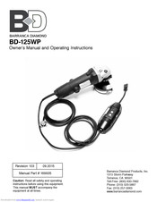 BD BD-125WP Owner's Manual And Operating Instructions