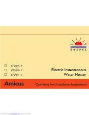 AMICUS EPO.D1-5 Operating And Installation Instructions