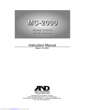 A&D MC-2000 Instruction Manual