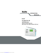 Kaito KA29 Operation Manual