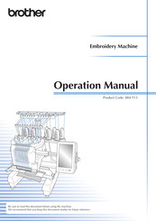 Brother 884-T13 Operation Manual
