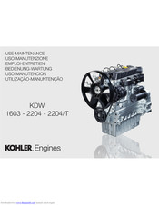 Kohler KDW 1603 Use And Maintenance Manual