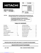 Hitachi 27CX31B 501 Service Manual