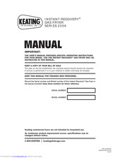 Keating Of Chicago SERIES 2009 Manual