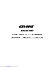 Genesis single line Operation And Maintenance Manual