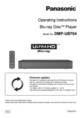 Panasonic DMP-UB704 Operating Instructions Manual