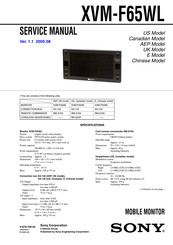 Sony XVM-F65WL Service Manual