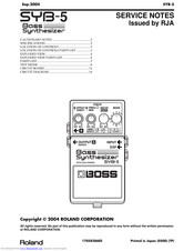 Roland syb-5 Service Notes