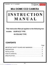 Tbk Vision RYK2C54 Instruction Manual