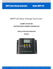 Ningbo Star Solar MPPT-30 Installation And Operation Manual